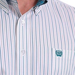 XXL Men’s Cinch Button Down Striped Shirt.